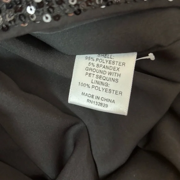 Camila Coelho Cassie Mini Dress Black Sequin Puff Sleeve Open Back Size Small - Picture 11 of 12